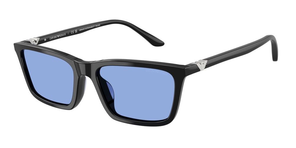 Óculos de Sol EA4239U-501780-55 Emporio Armani Retangular Preto Acetato