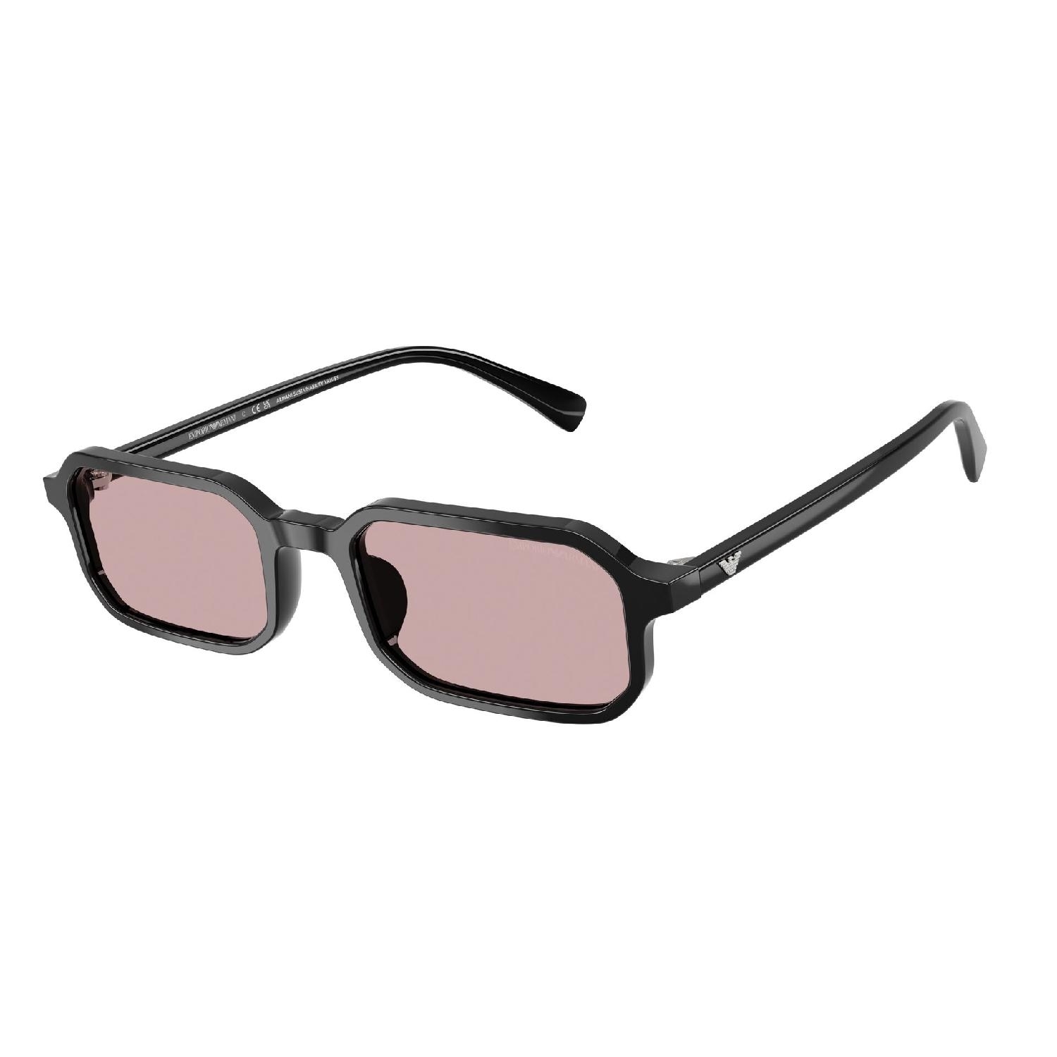 Óculos de Sol EA4253U-501773-54 Emporio Armani Retangular Preto Acetato