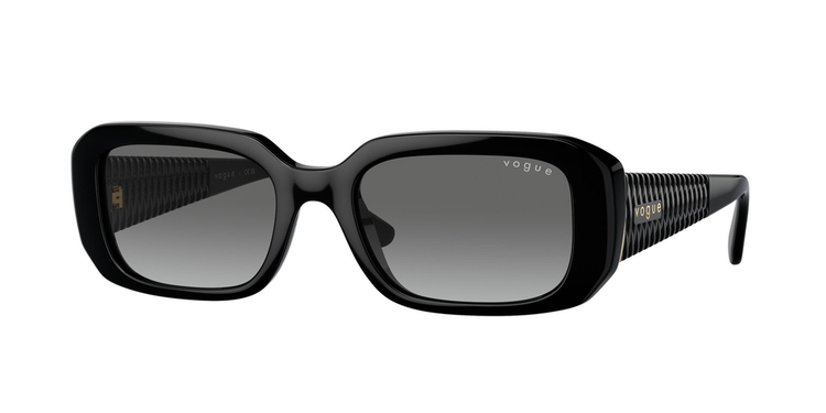 Óculos de Sol VO5565S-W4411-53 Vogue Retangular Com Cantos Arredondados Preto Náilon