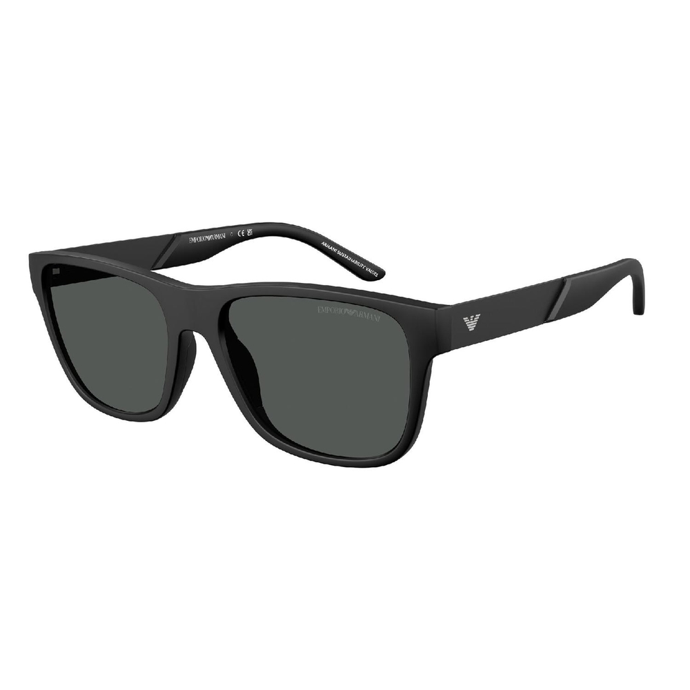 Óculos de Sol EA4243-5001T3-56 Emporio Armani Quadrado Preto Injetado