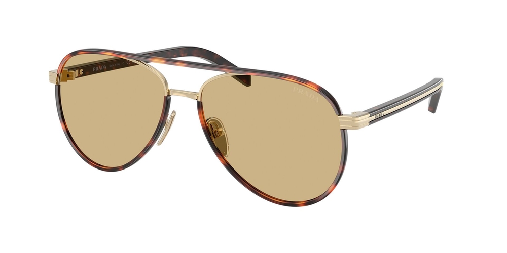 Óculos de Sol PRB57S-24E20I-59 Prada Piloto Ouro Aço
