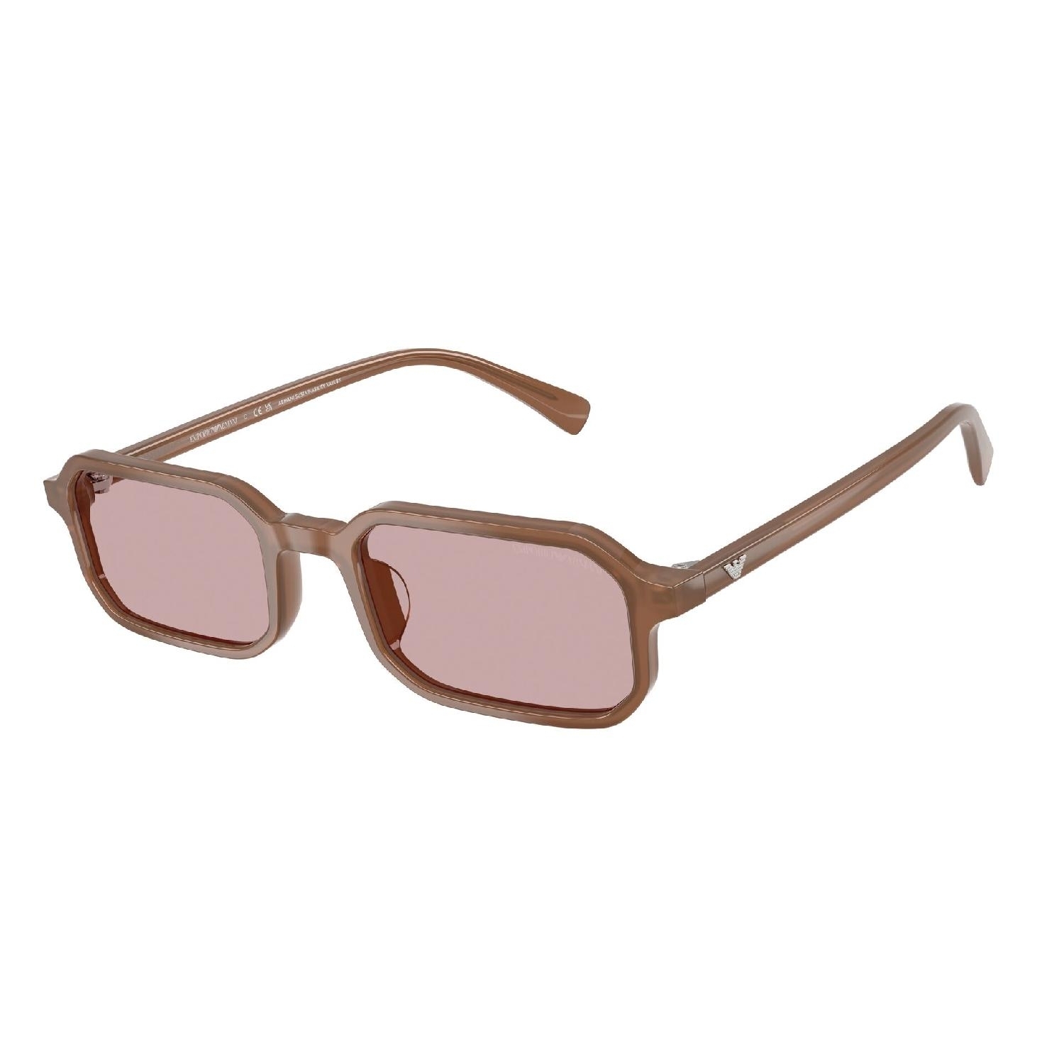 Óculos de Sol EA4253U-627173-54 Emporio Armani Retangular Marrom Acetato