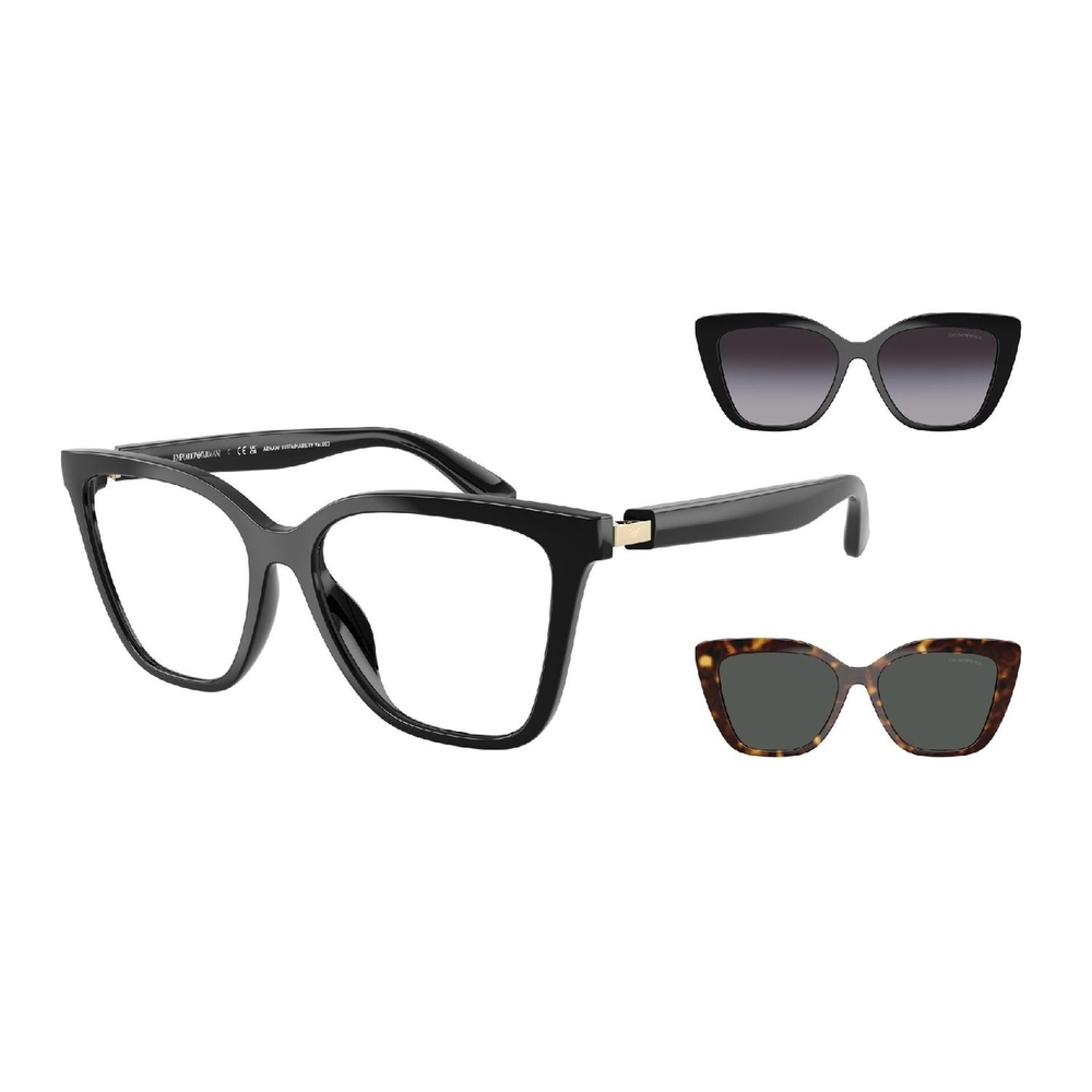 Óculos de Sol EA4254U-50171W-54 Emporio Armani Gatinho Preto Injetado