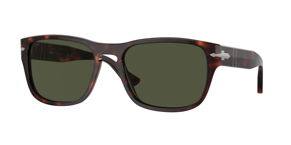 Óculos de Sol PO3341S-2431-58 Persol Retangular Com Cantos Arredondados Tartaruga Acetato