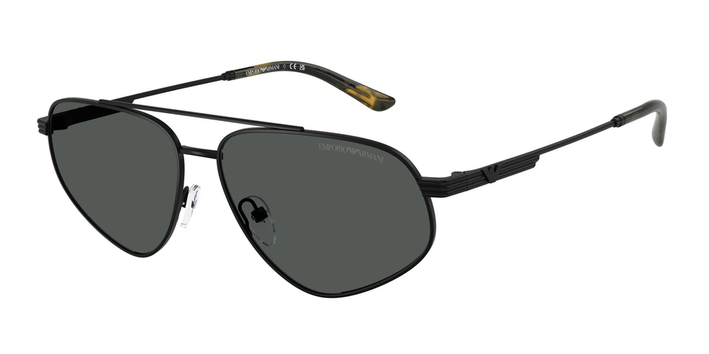 Óculos de Sol EA2156-300187-59 Emporio Armani Piloto Preto Metal
