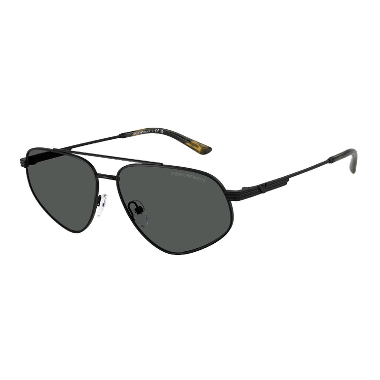 Óculos de Sol EA2156-300187-59 Emporio Armani Piloto Preto Metal
