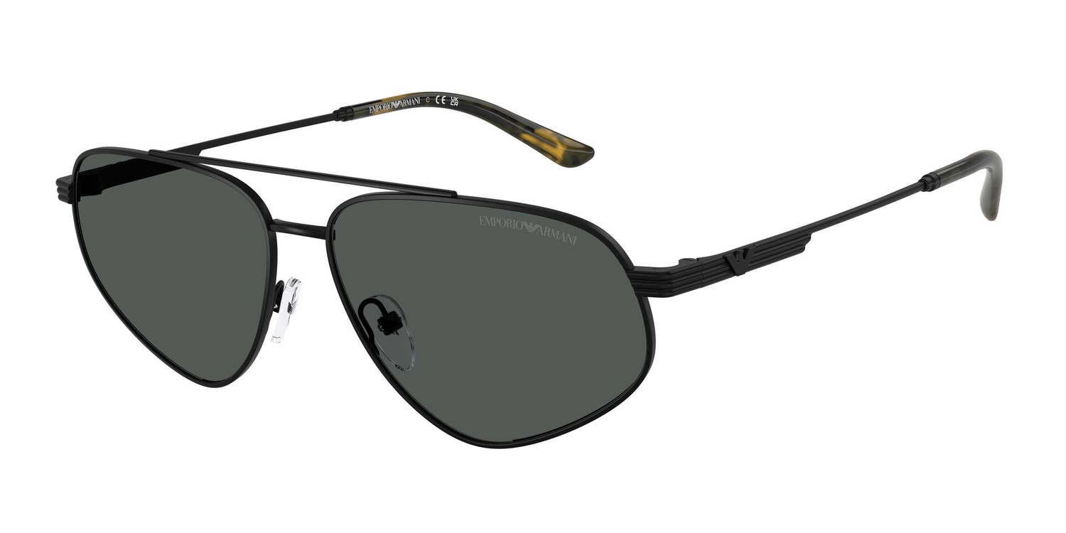 Óculos de Sol EA2156-300187-59 Emporio Armani Piloto Preto Metal