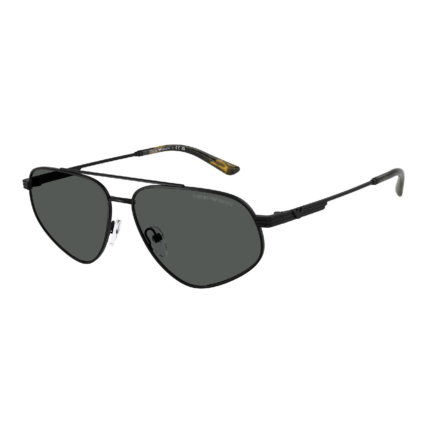 Óculos de Sol EA2156-300187-59 Emporio Armani Piloto Preto Metal