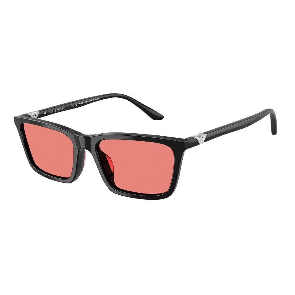 Óculos de Sol EA4239U-501784-55 Emporio Armani Retangular Preto Acetato
