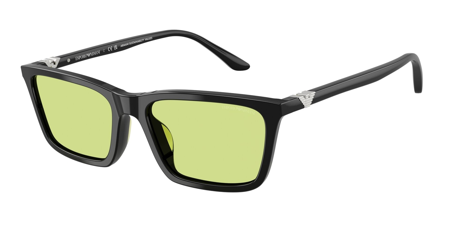 Óculos de Sol EA4239U-501784-55 Emporio Armani Retangular Preto Acetato