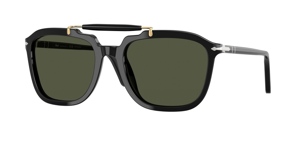 Óculos de Sol PO0203S-9531-57 Persol Quadrado Preto Acetato