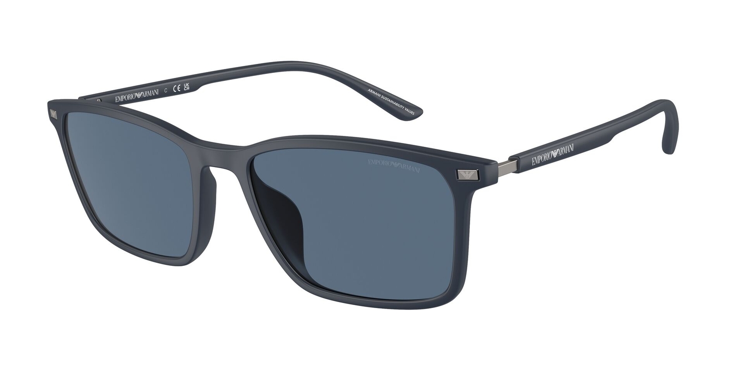 Óculos de Sol EA4223U-508880-56 Emporio Armani Retangular Azul Injetado
