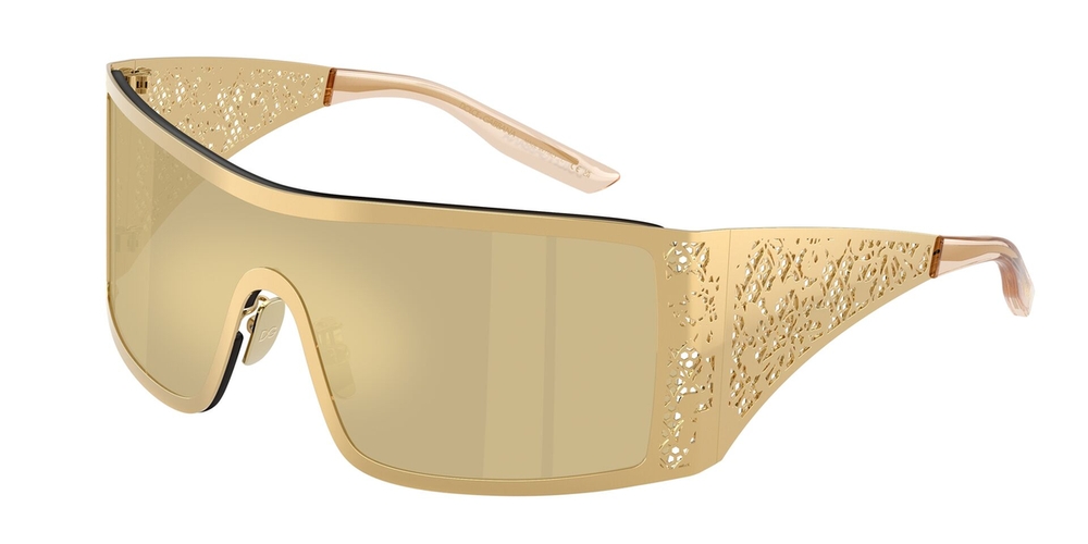 Óculos de Sol DG2317-027I-38 Dolce & Gabbana Retangular Ouro Metal