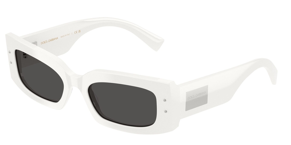 Óculos de Sol DG4479-331287-55 Dolce & Gabbana Retangular Branco Acetato