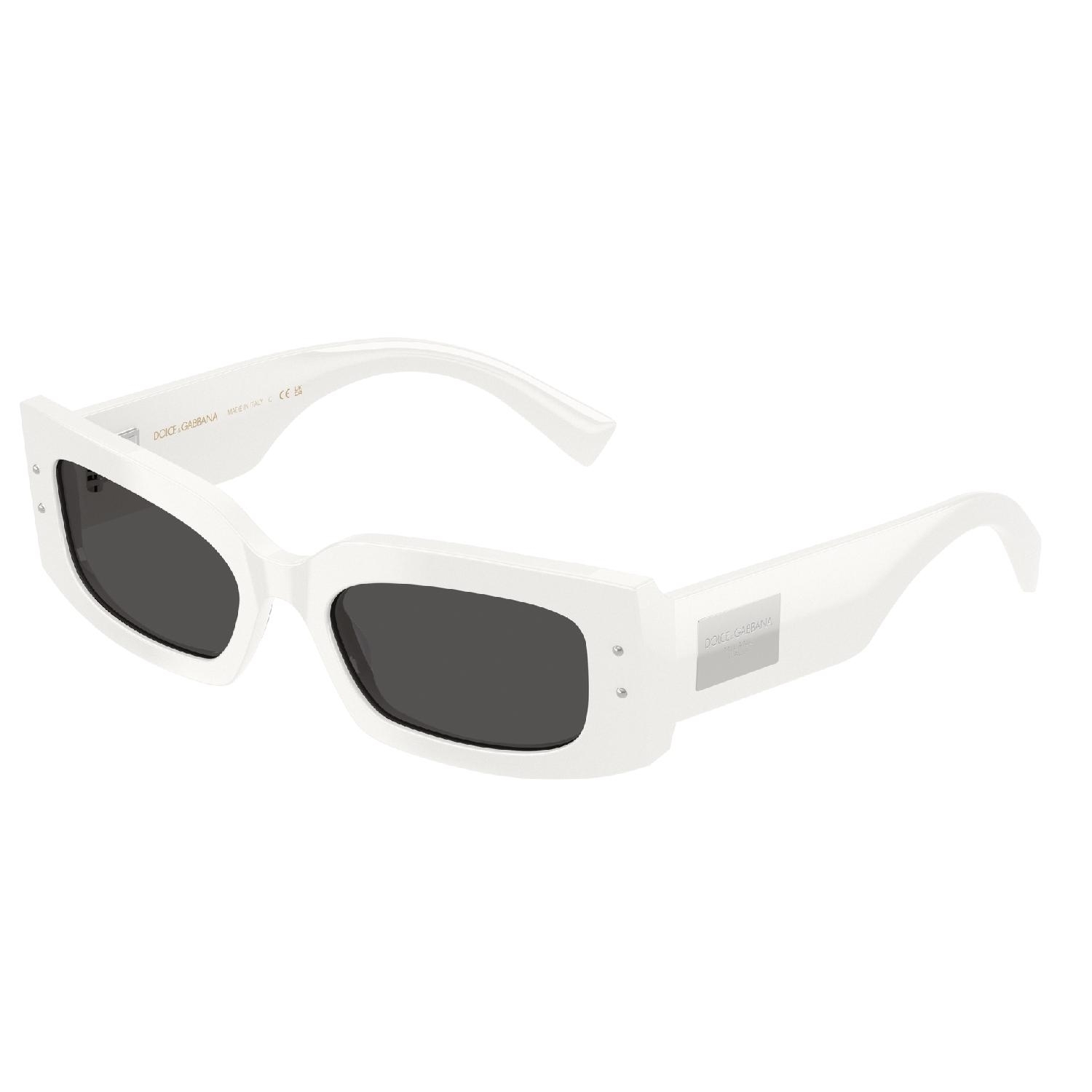 Óculos de Sol DG4479-331287-55 Dolce & Gabbana Retangular Branco Acetato