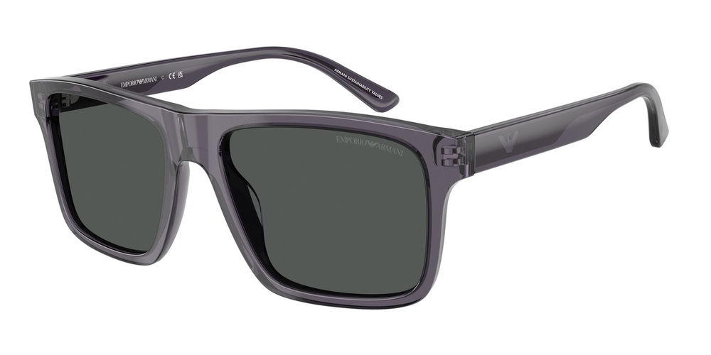Óculos de Sol EA4232-610687-57 Emporio Armani Quadrado Cinza Acetato