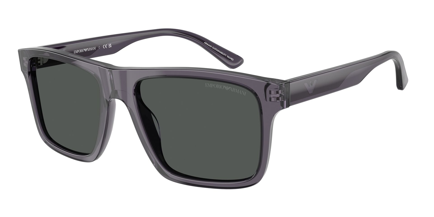 Óculos de Sol EA4232-610687-57 Emporio Armani Quadrado Cinza Acetato