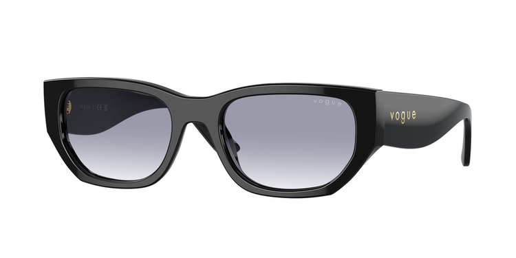 Óculos de Sol VO5586S-W4487-53 Vogue Retangular Preto Acetato