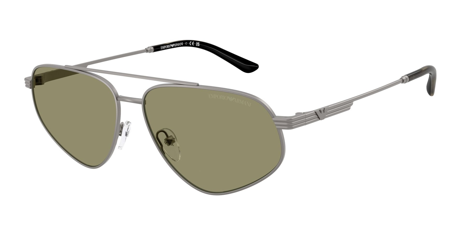 Óculos de Sol EA2156-30032A-59 Emporio Armani Piloto Cinza Metal