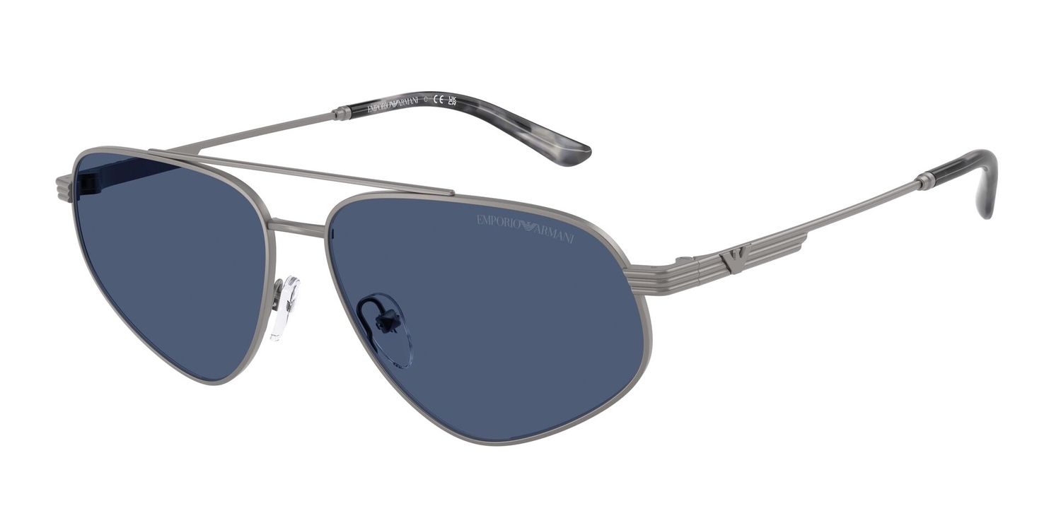 Óculos de Sol EA2156-300380-59 Emporio Armani Piloto Cinza Metal