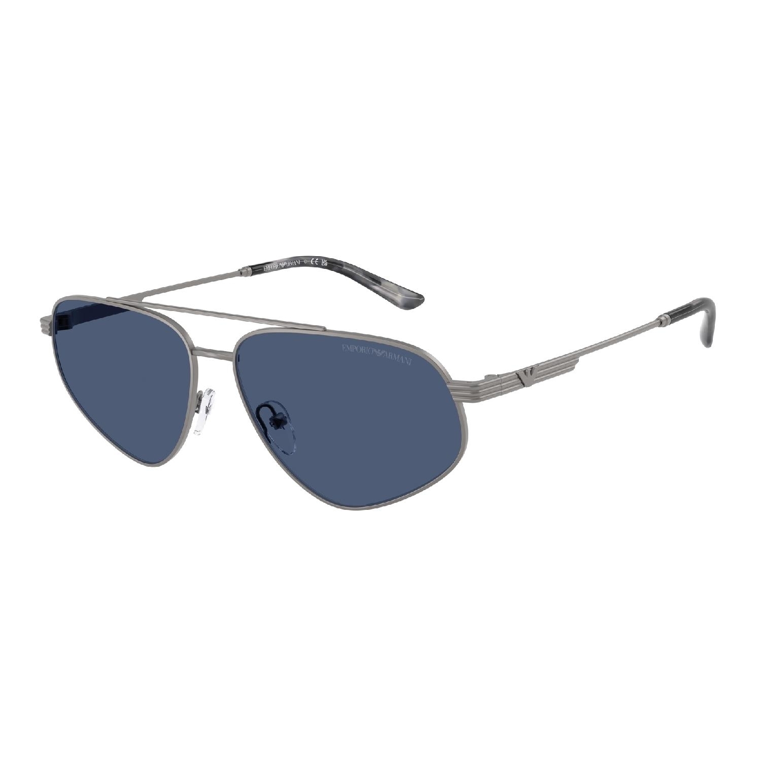 Óculos de Sol EA2156-300380-59 Emporio Armani Piloto Cinza Metal