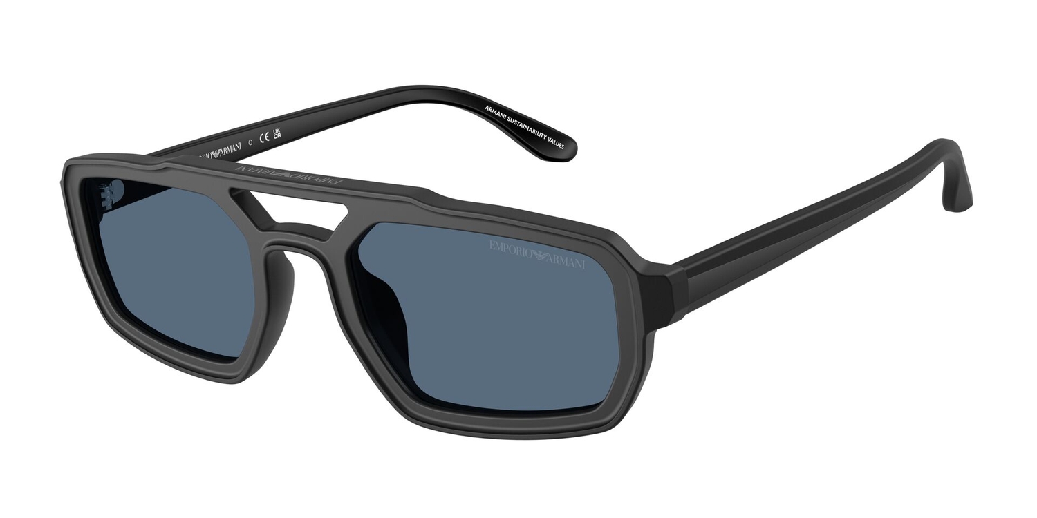 Óculos de Sol EA4240U-501787-53 Emporio Armani Irregular Preto Acetato