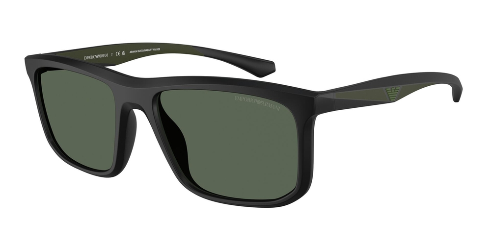 Óculos de Sol EA4234U-500171-57 Emporio Armani Quadrado Preto Injetado