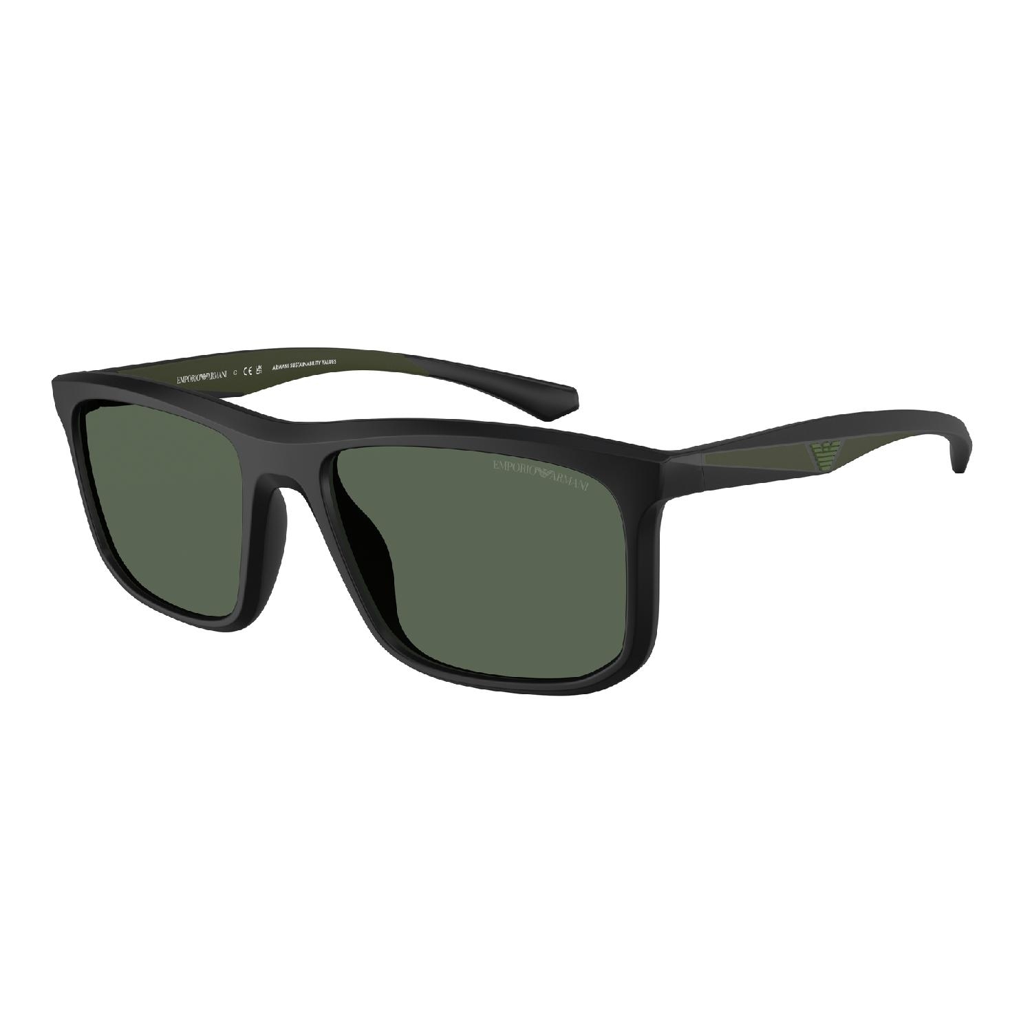 Óculos de Sol EA4234U-500171-57 Emporio Armani Quadrado Preto Injetado