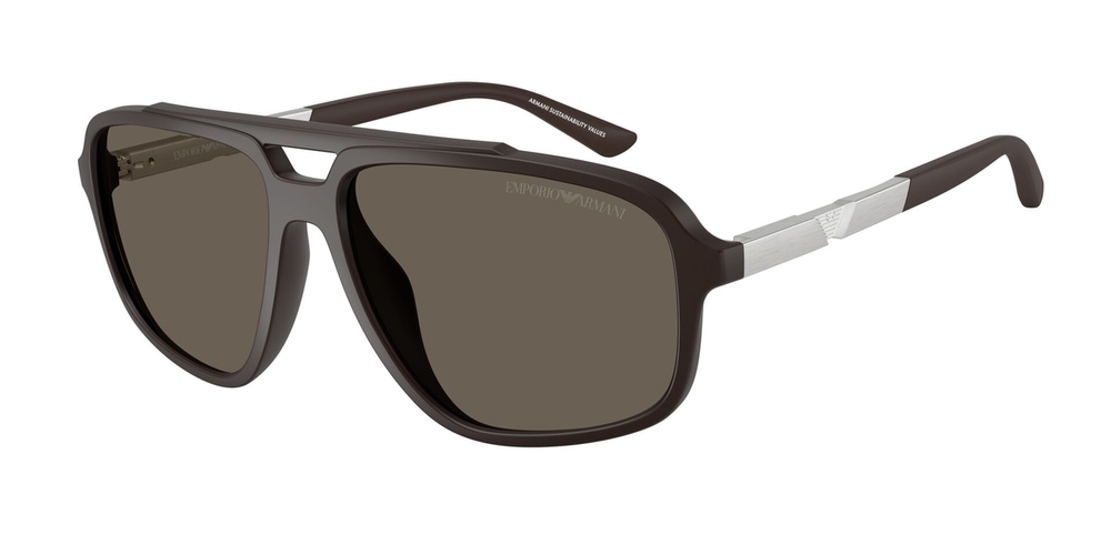 Óculos de Sol EA4236U-61863-59 Emporio Armani Piloto Marrom Injetado