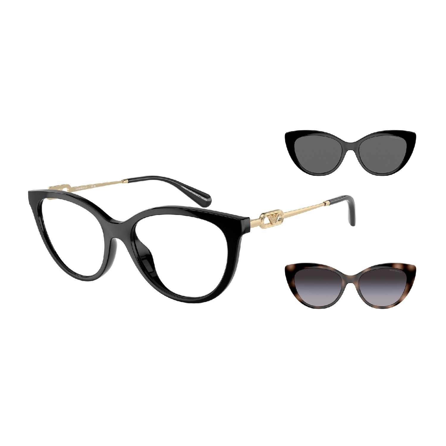 Óculos de Sol EA4213U-50171W-53 Emporio Armani Gatinho Preto Injetado