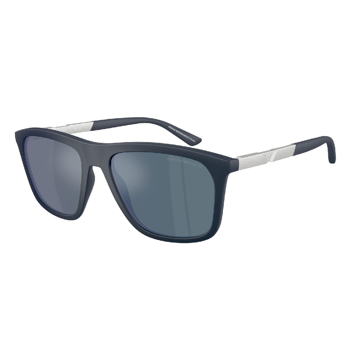 Óculos de Sol EA4237-618925-57 Emporio Armani Quadrado Azul Injetado