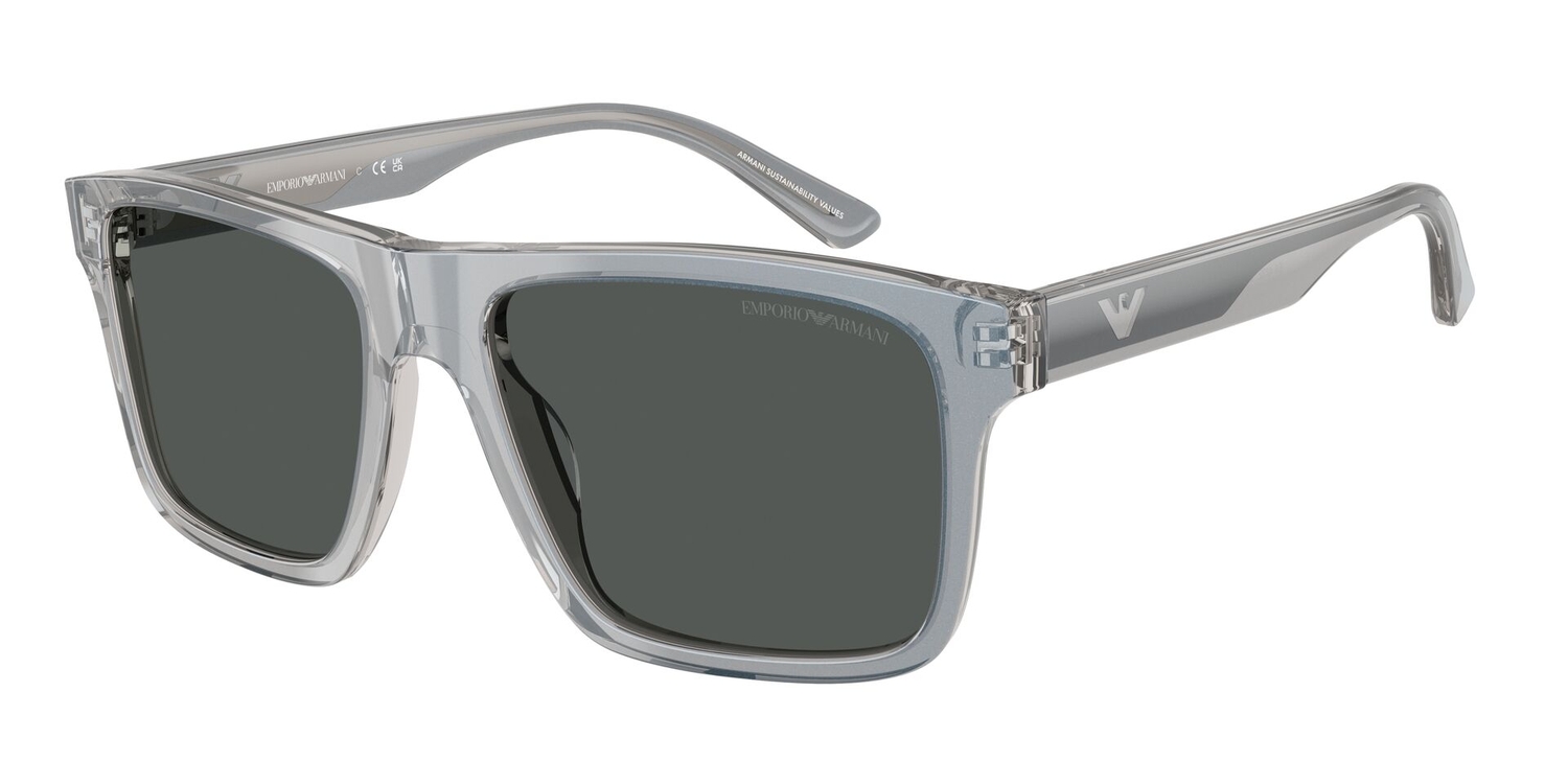 Óculos de Sol EA4232-617787-57 Emporio Armani Quadrado Cinza Acetato