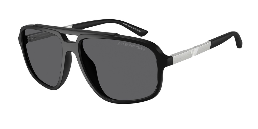 Óculos de Sol EA4236U-5001T3-59 Emporio Armani Piloto Preto Injetado