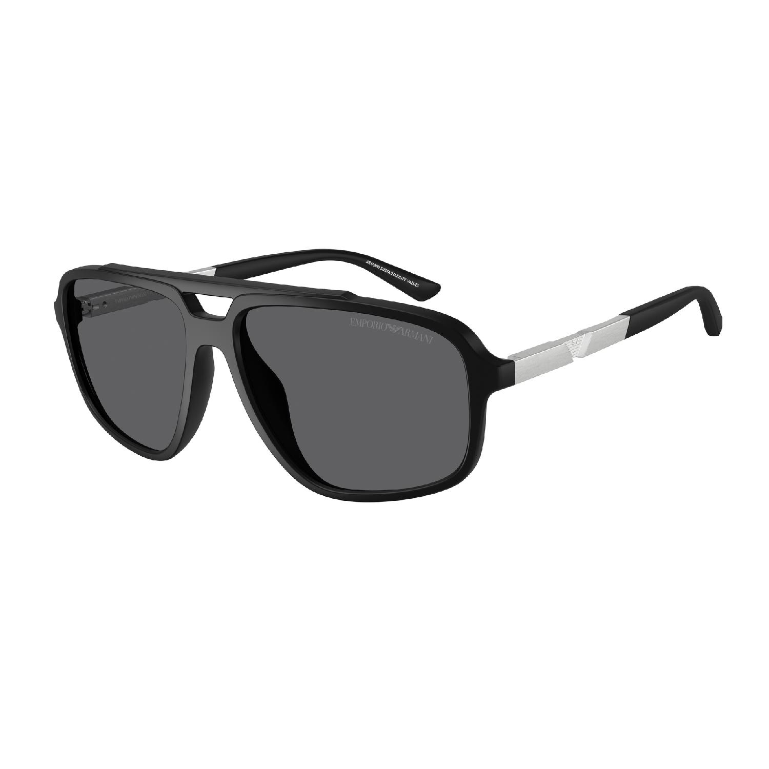Óculos de Sol EA4236U-5001T3-59 Emporio Armani Piloto Preto Injetado