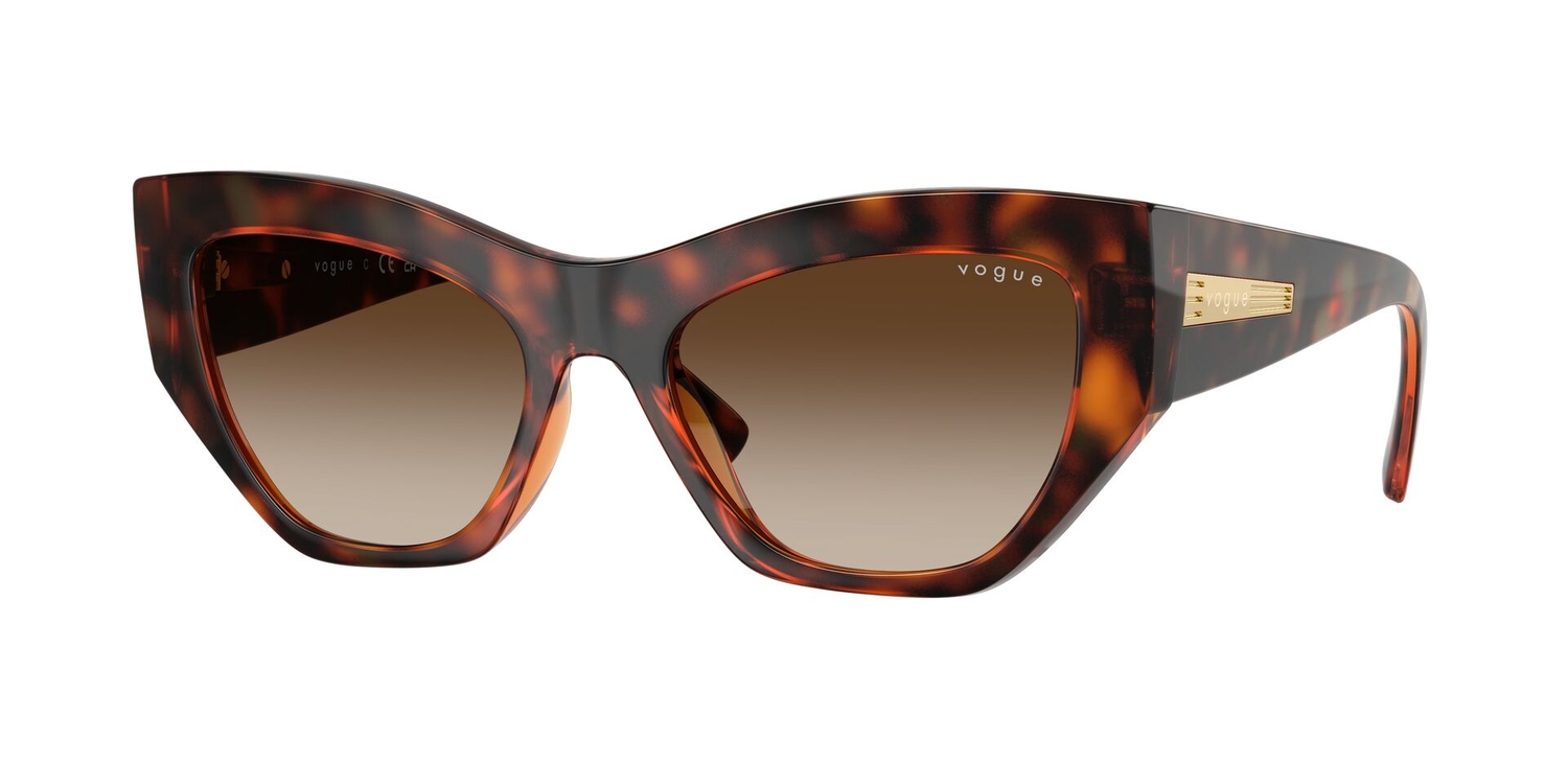 Óculos de Sol VO5607S-W65613-53 Vogue Irregular Marrom Náilon