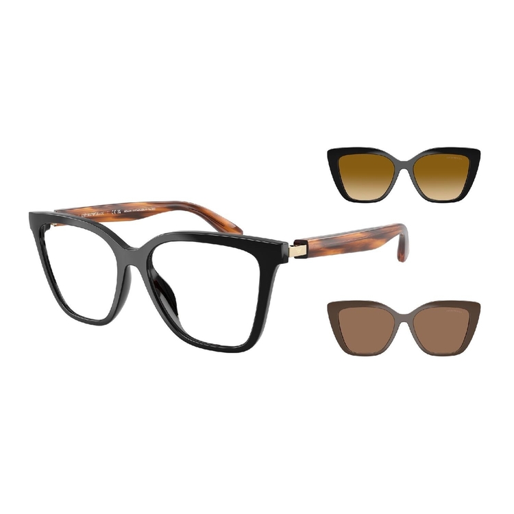 Óculos de Sol EA4254U-62681W-54 Emporio Armani Gatinho Preto Injetado
