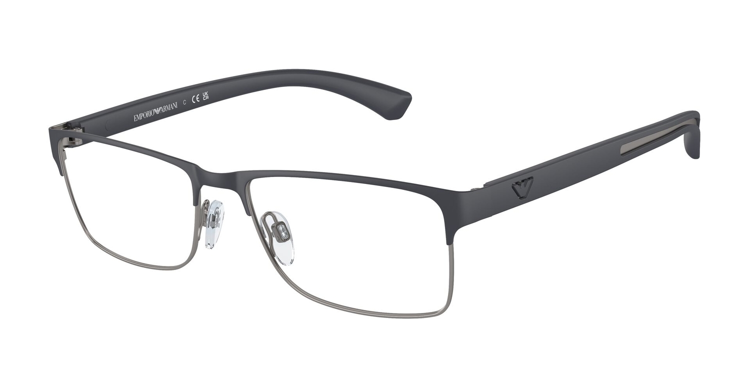 Armação de Óculos de Grau EA1052-3155-55 Emporio Armani Retangular Azul Metal