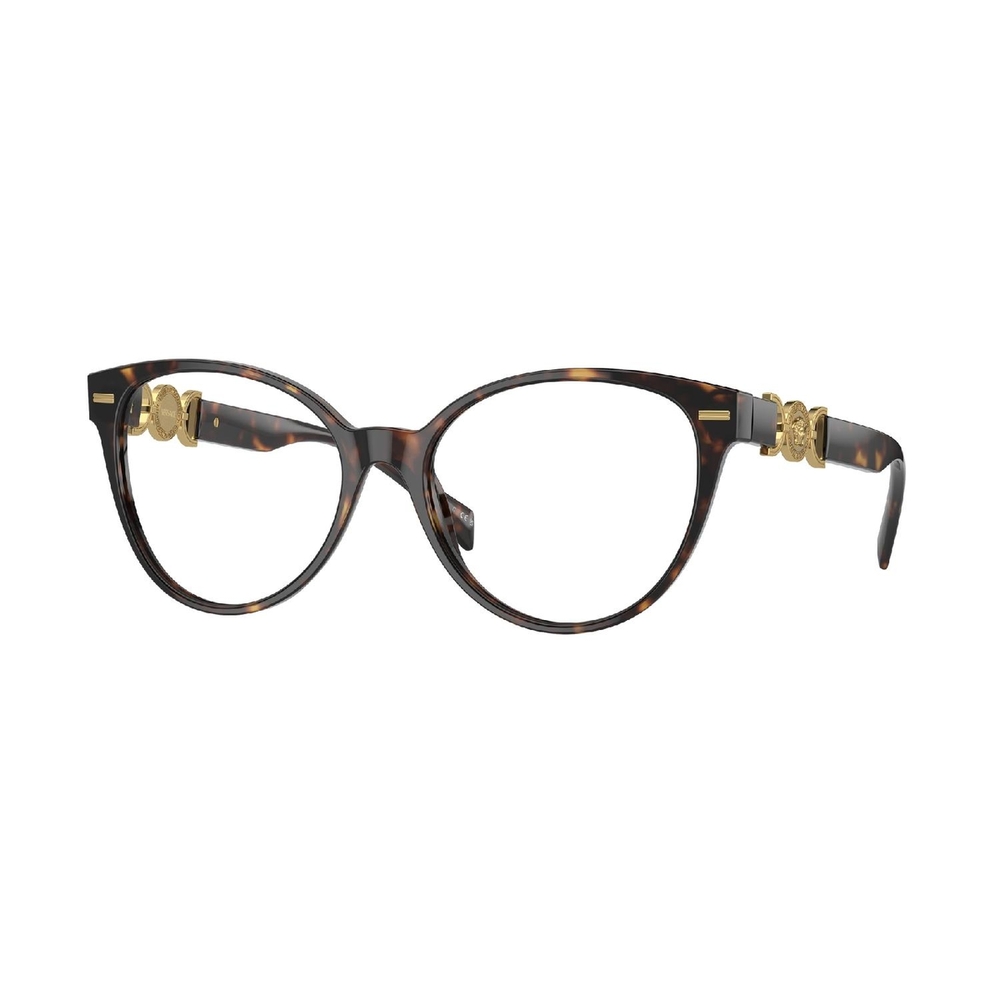 Armação de Óculos de Grau VE3334-108-55 Versace Gatinho Tartaruga Acetato