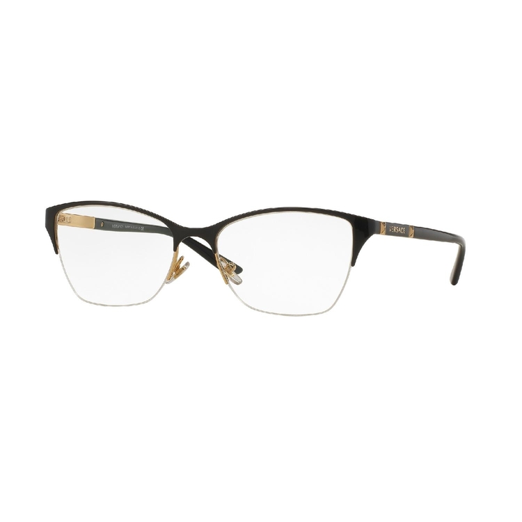 Armação de Óculos de Grau VE1218-1342-53 Versace Irregular Preto Metal