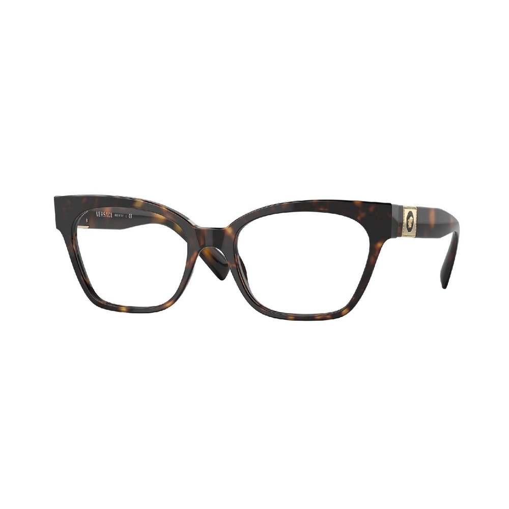 Armação de Óculos de Grau VE3294-108-53 Versace Gatinho Tartaruga Acetato