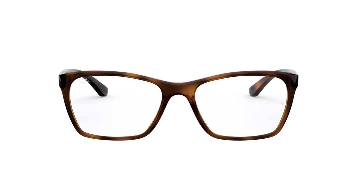 Armação de Óculos de Grau RX7033L-2301-52 Ray Ban Retangular Tartaruga Náilon