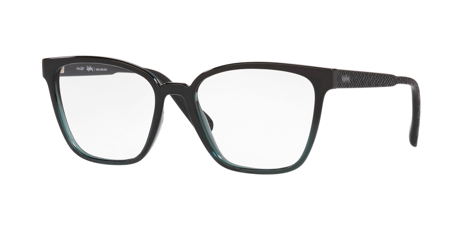 Armação de Óculos de Grau KP3156-K154-53 Kipling Retangular Verde Injetado