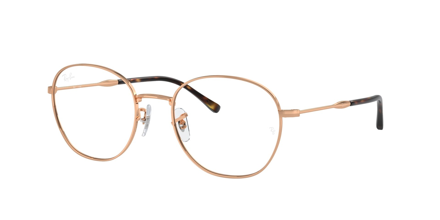 Armação de Óculos de Grau RX6509-3094-53 Ray Ban Phantos Ouro Metal