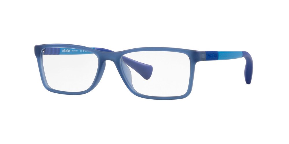 Armação de Óculos de Grau MF4012-L368-51 Miraflex Retangular Azul Injetado