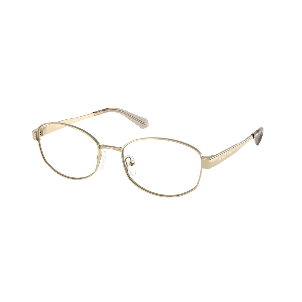 Armação de Óculos de Grau MK3086-1014-55 Michael Kors Oval Ouro Metal