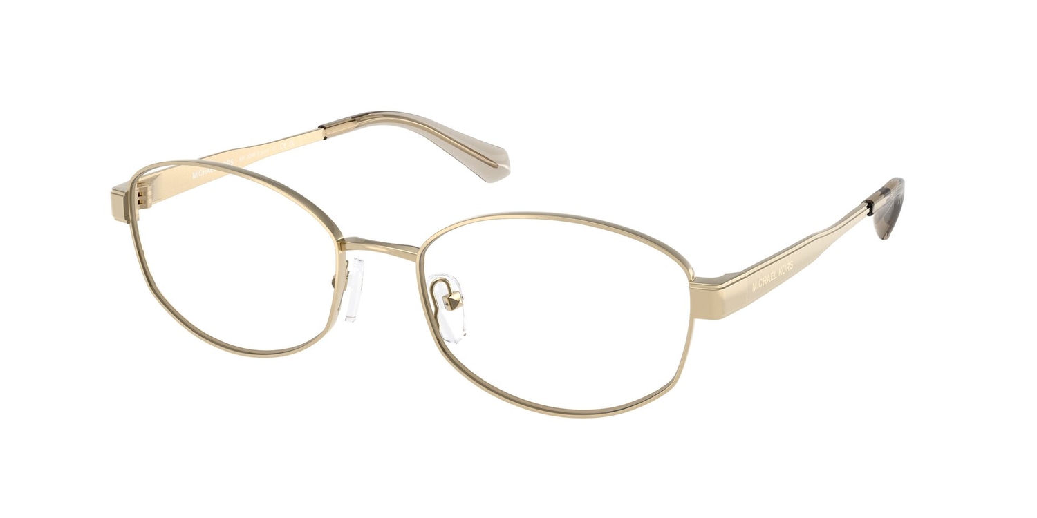Armação de Óculos de Grau MK3086-1014-55 Michael Kors Oval Ouro Metal