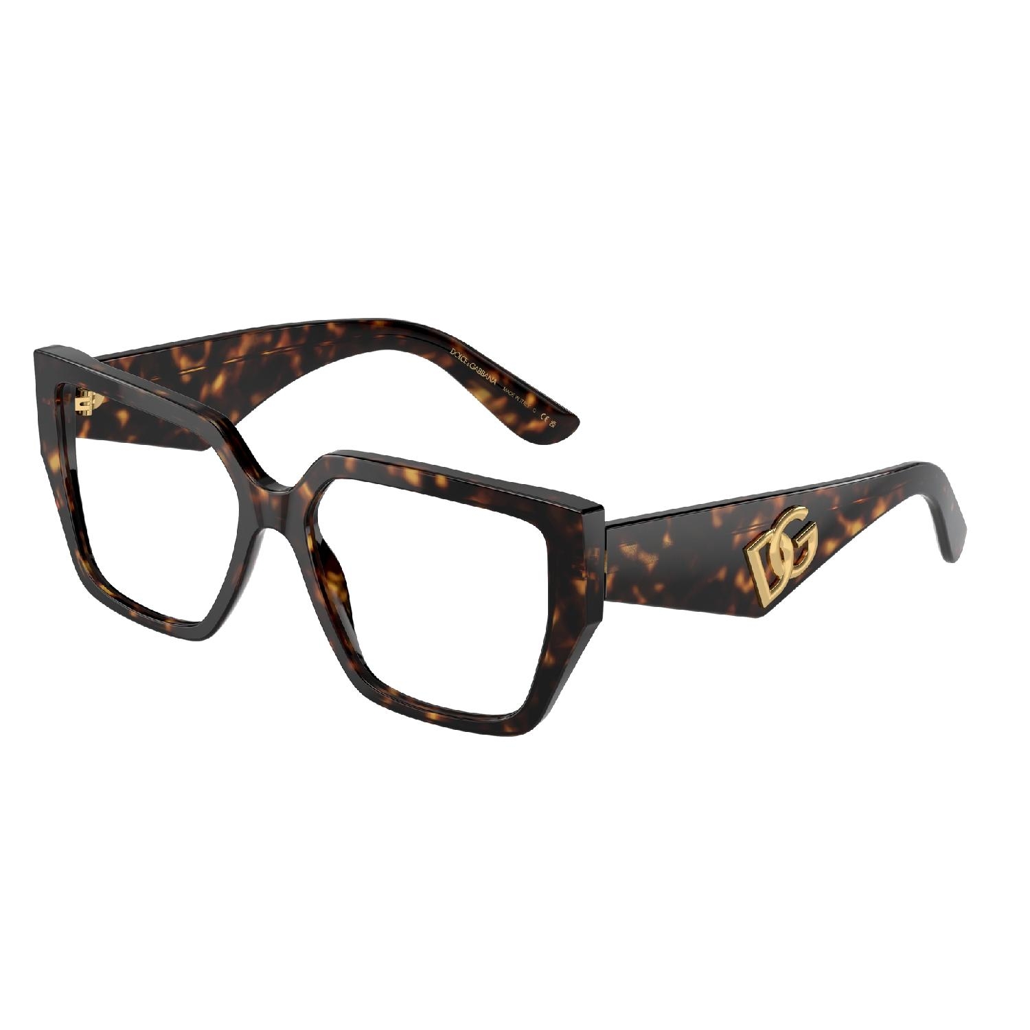 Armação de Óculos de Grau DG3373-502-55 Dolce & Gabbana Quadrado Tartaruga Acetato
