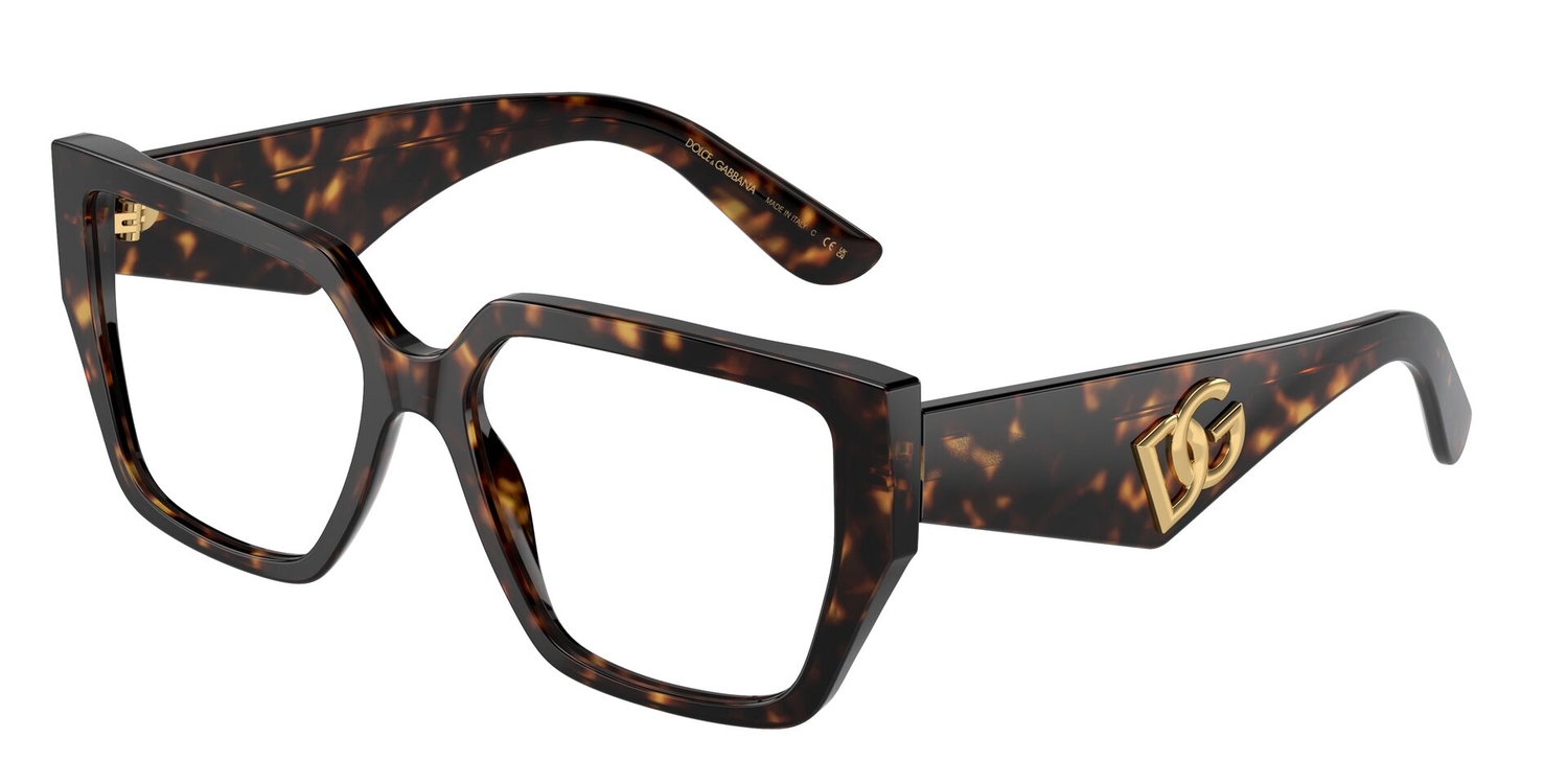 Armação de Óculos de Grau DG3373-502-55 Dolce & Gabbana Quadrado Tartaruga Acetato