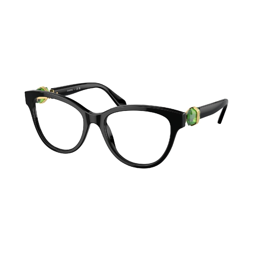 Armação de Óculos de Grau SK2004-1001-54 Swarovski Redondo Preto Acetato