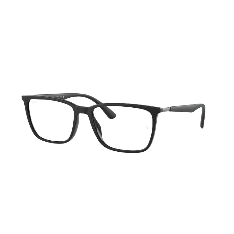 Armação de Óculos de Grau RX7219L-5196-57 Ray Ban Retangular Preto Injetado